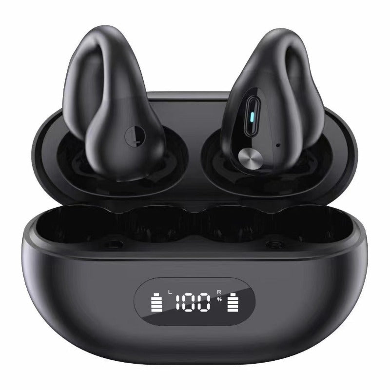 Wireless Air-Conduction Sports Airbuds -  Black, White 