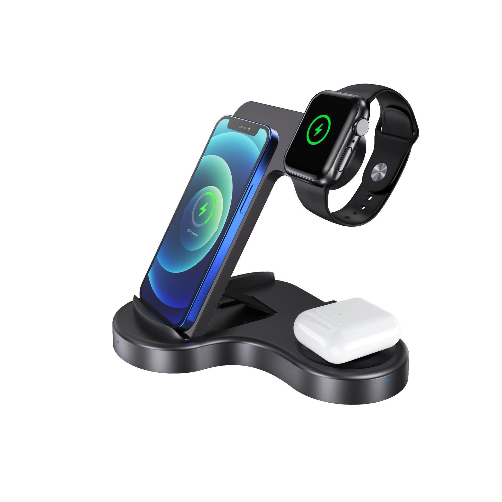 Fast Wireless Charger For Watch Earphone -  Black / Type C 