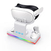 Head-mounted Charging Base With Colorful VR Handle -  Black, White 