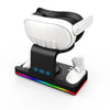 Head-mounted Charging Base With Colorful VR Handle -  Black, White 